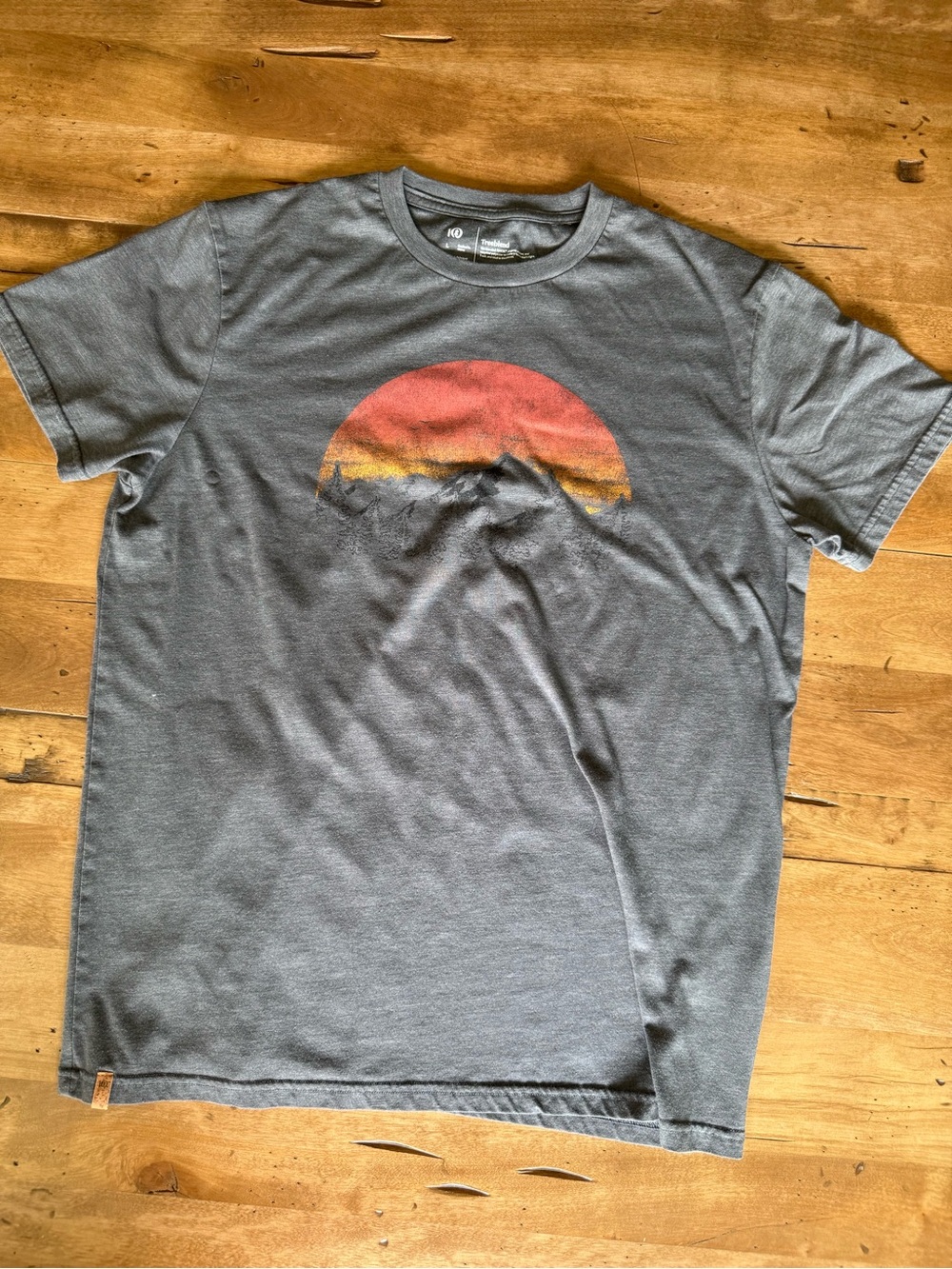 Ten Tree Large Heather Gray Graphic Sunset Tee